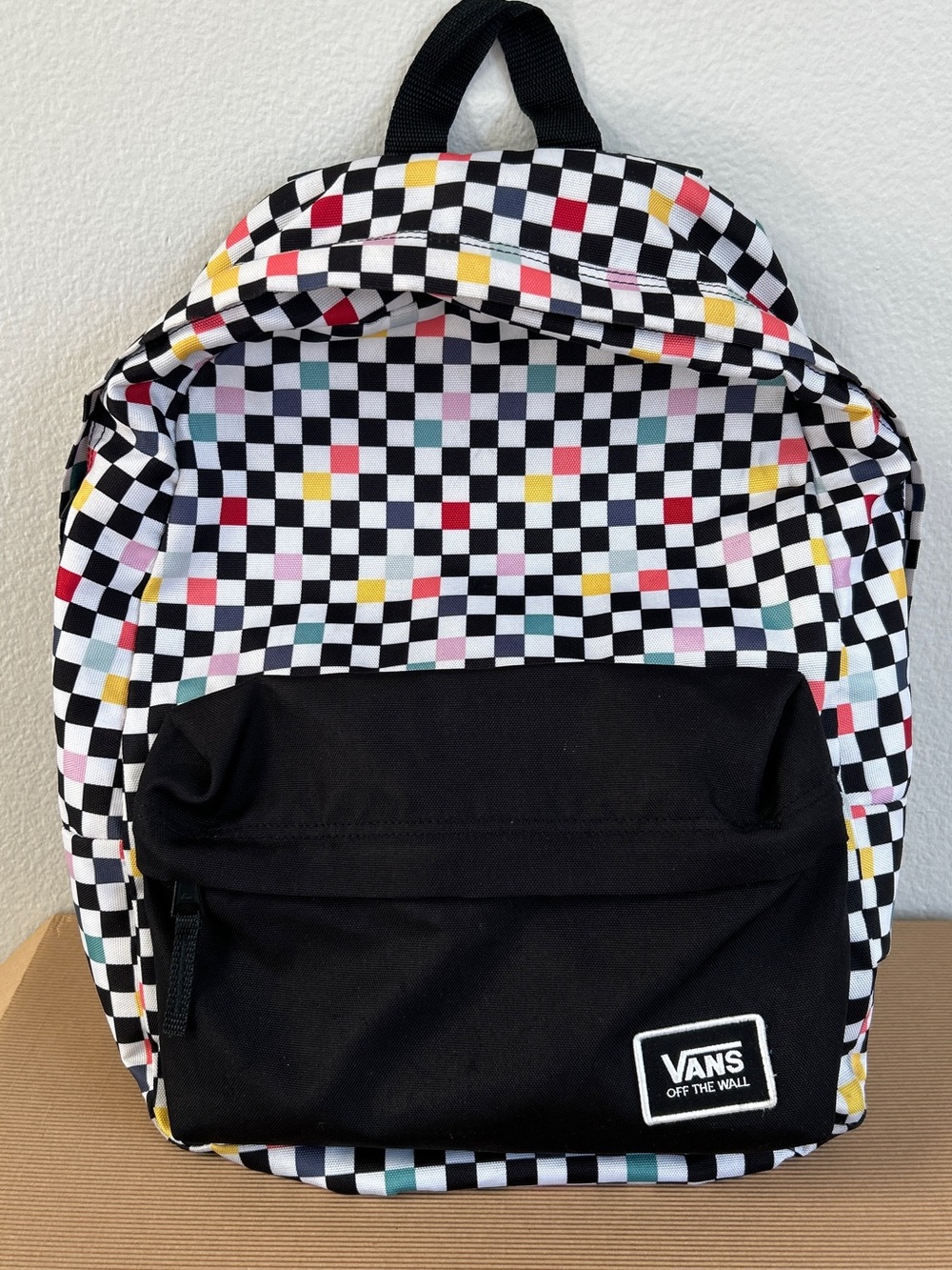 Vans Realm Classic Backpack Glitter Checkerboard — Excellent Condition-Full Size